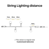 Customizable G25 LED Globe String Lights - 25/35/50CT Iridescent Crystal Glass, UL Certified, Direct from the Manufacturer for Magical Christmas Decor (5)