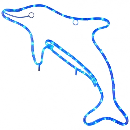 Customizable Life-Size Incandescent Rope Light Dolphin Display - Oceanic Elegance for Outdoor Retail Décor Customizable Life-Size Incandescent Rope Light Dolphin Display - Oceanic Elegance for Outdoor Retail Décor