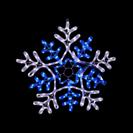 Enchanting Blue LED Snowflake Light Sculpture - Customizable, Energy-Efficient Display from a Leading Decor Manufacturer