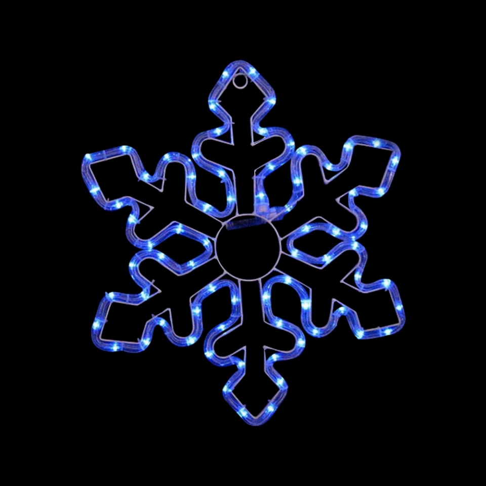 Enchanting Blue LED Snowflake Light Sculpture - Customizable, Energy-Efficient Display from a Leading Decor Manufacturer (2)