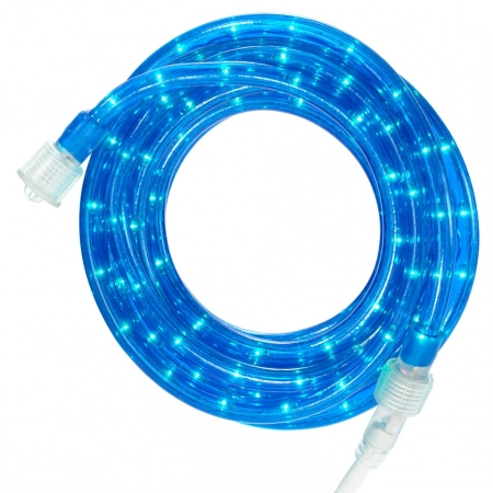 Blue LED Rope Lights - Commercial-Grade Exterior Rope Lighting, Heavy-Duty Outdoor Use, Perfect for Merry Christmas Illumination