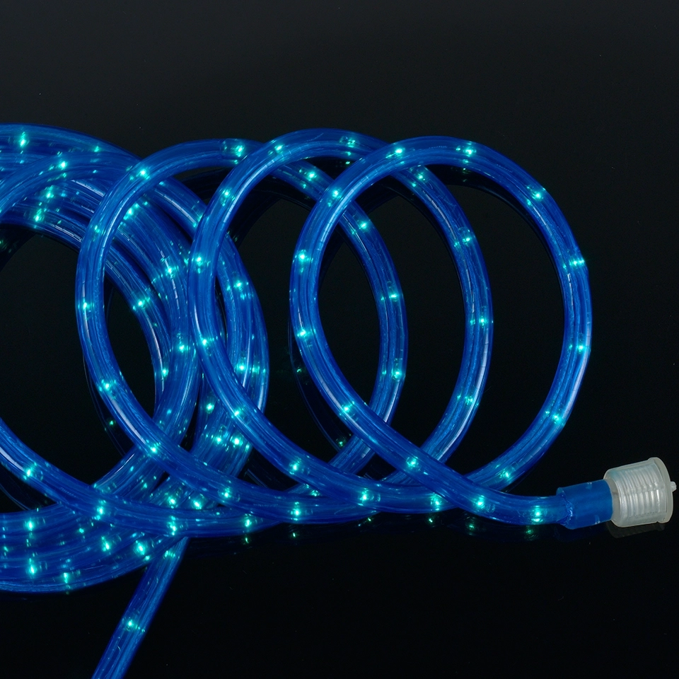 Blue LED Rope Lights - Commercial-Grade Exterior Rope Lighting, Heavy-Duty Outdoor Use, Perfect for Merry Christmas Illumination (3) Blue LED Rope Lights - Commercial-Grade Exterior Rope Lighting, Heavy-Duty Outdoor Use, Perfect for Merry Christmas Illumination (3)
