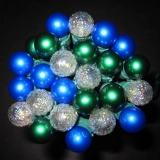 Custom G15 Multi-Color LED Christmas String Lights with Pearlized Berry Glass Bulbs - 35/50/70 Count from a Specialist Globe Light Factory (2)