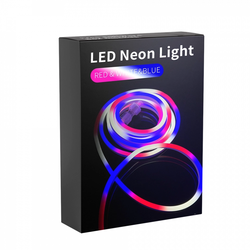 Custom Bulk Red, White & Blue LED Neon Strip Light Kit SMD5050 - 84 LEDs/Meter, AC110V-120V for Professional Installers & Patriotic DIY Projects (3) Custom Bulk Red, White & Blue LED Neon Strip Light Kit SMD5050 - 84 LEDs/Meter, AC110V-120V for Professional Installers & Patriotic DIY Projects (3)