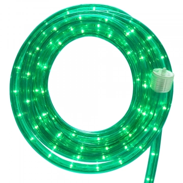 Indoor LED Rope Lights - Lush Green Christmas Rope Lighting, 3/8" 120V - Durable, Waterproof for Pool and Holiday Decor