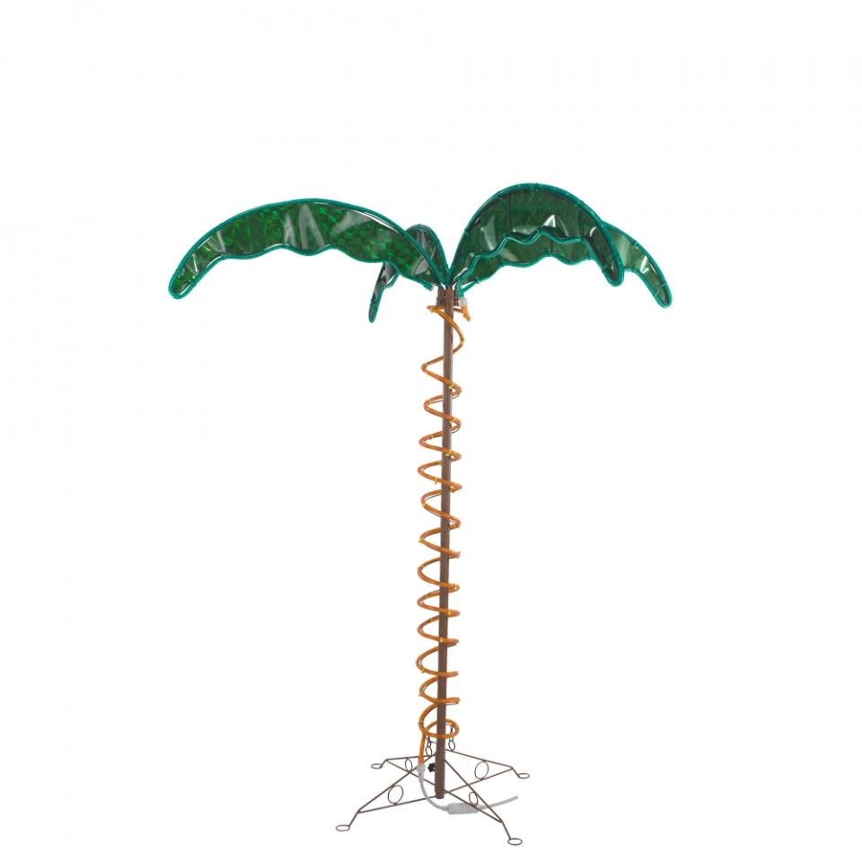 Custom Tropical Oasis: 4.5ft Tall Palm Tree Incandescent Rope Light Display - Tailored by Expert Manufacturing Plant Custom Tropical Oasis: 4.5ft Tall Palm Tree Incandescent Rope Light Display - Tailored by Expert Manufacturing Plant