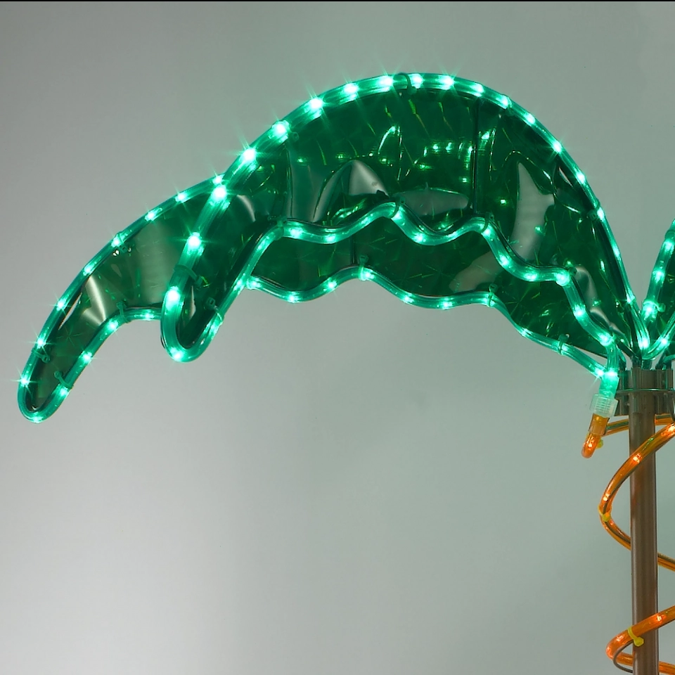 Custom Tropical Oasis: 4.5ft Tall Palm Tree Incandescent Rope Light Display - Tailored by Expert Manufacturing Plant (4) Custom Tropical Oasis: 4.5ft Tall Palm Tree Incandescent Rope Light Display - Tailored by Expert Manufacturing Plant (4)