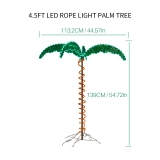 Custom Tropical Oasis: 4.5ft Tall Palm Tree Incandescent Rope Light Display - Tailored by Expert Manufacturing Plant (5) Custom Tropical Oasis: 4.5ft Tall Palm Tree Incandescent Rope Light Display - Tailored by Expert Manufacturing Plant (5)