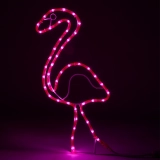 Customizable Elegance: 2FT Tall Incandescent Rope Light Flamingo for Outdoor Decor - Crafted by Premier Manufacturing Plant (2)