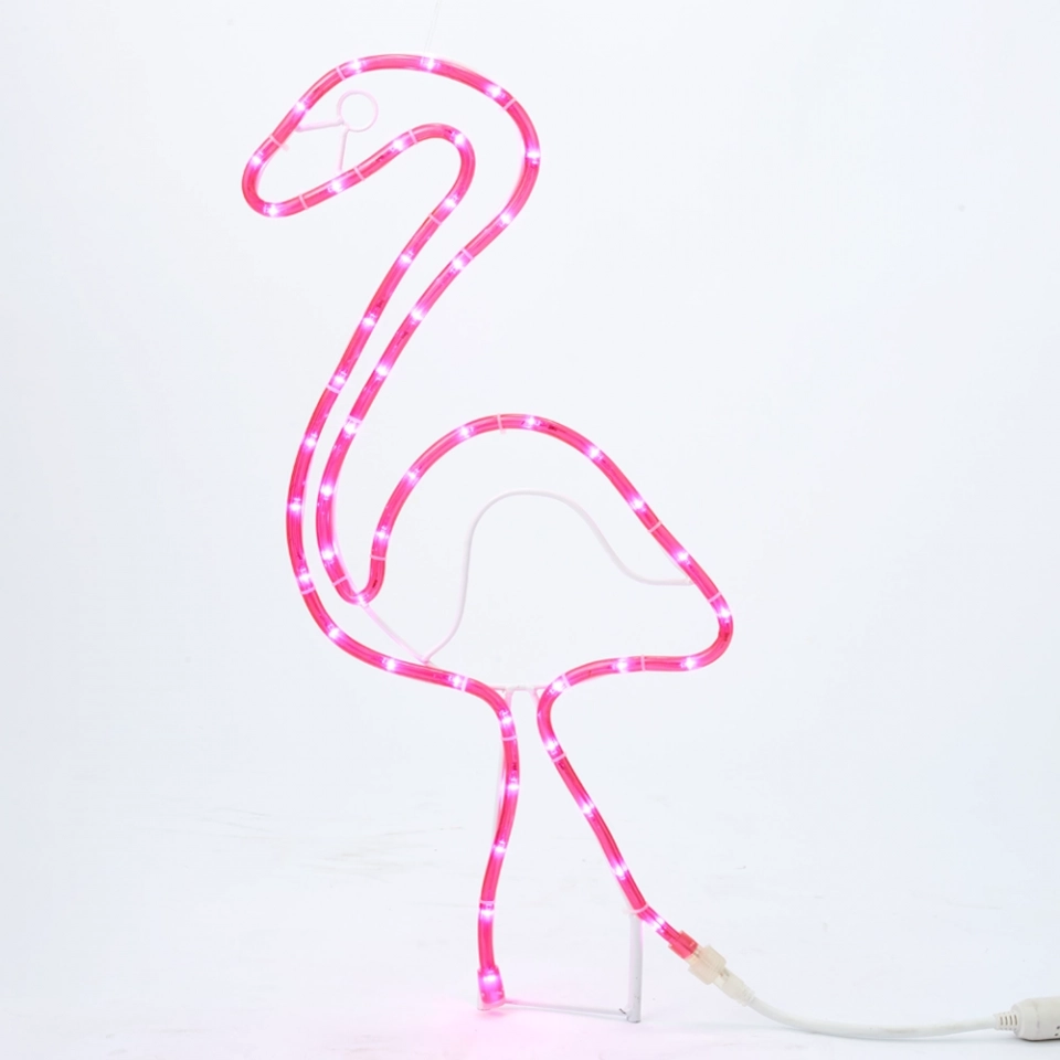 Customizable Elegance: 2FT Tall Incandescent Rope Light Flamingo for Outdoor Decor - Crafted by Premier Manufacturing Plant (3) Customizable Elegance: 2FT Tall Incandescent Rope Light Flamingo for Outdoor Decor - Crafted by Premier Manufacturing Plant (3)