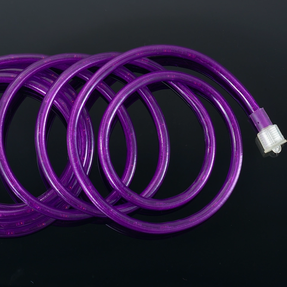 Premium Purple LED Rope Light - 120V, 2700K Warm Glow, 3/8" 2-Wire Design for Versatile Indoor/Outdoor Lighting (4)